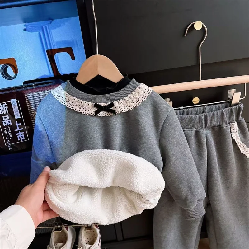 Conjunto de invierno acolchado para niñas y bebés, cálido - imagen 3