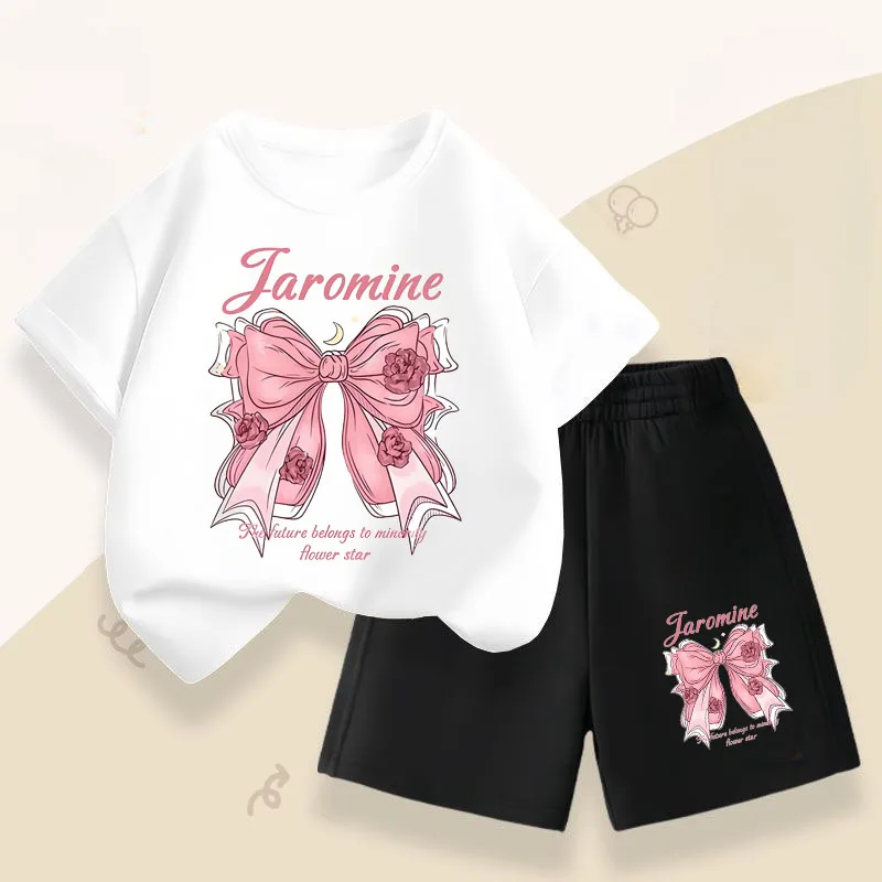 Conjunto camiseta y shorts niña verano