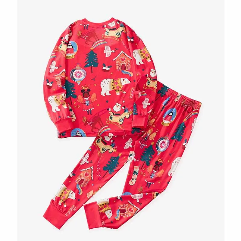 Pijama infantil de Navidad con top y pantalón de manga larga - imagen 2