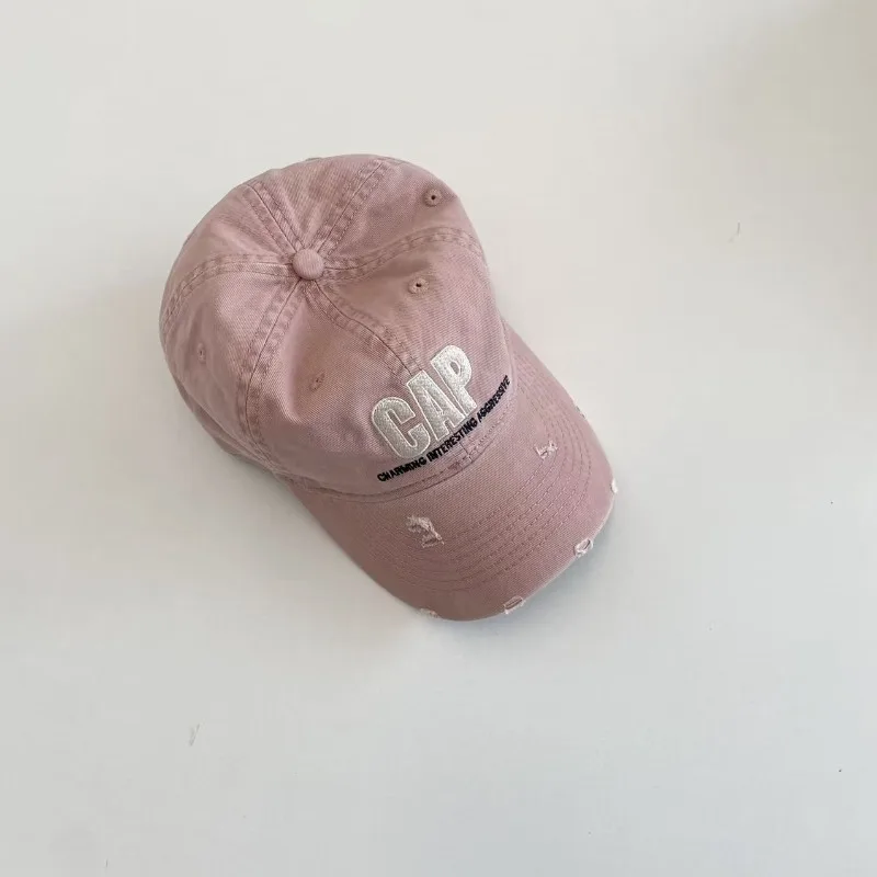Gorra de béisbol con letras bordadas estilo americano para niños - imagen 4