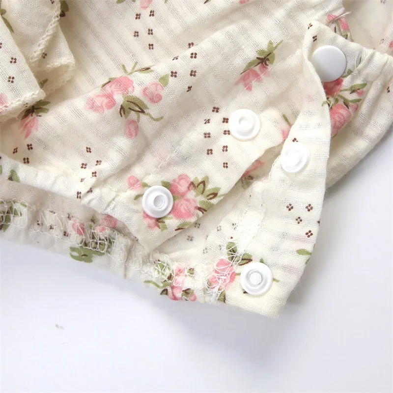 Mono veraniego floral para nina sin mangas volantes y diadema lazo - imagen 2