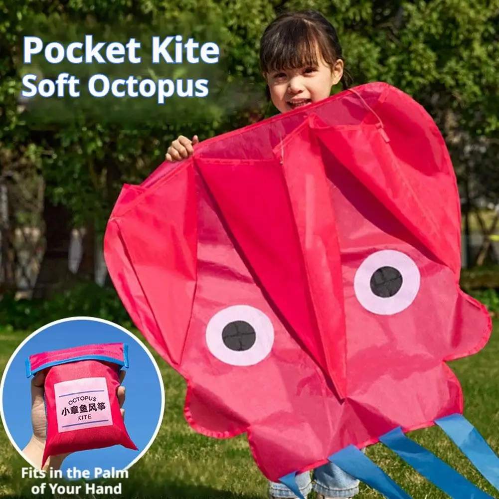 Cometa con forma de pulpo, diseño colorido