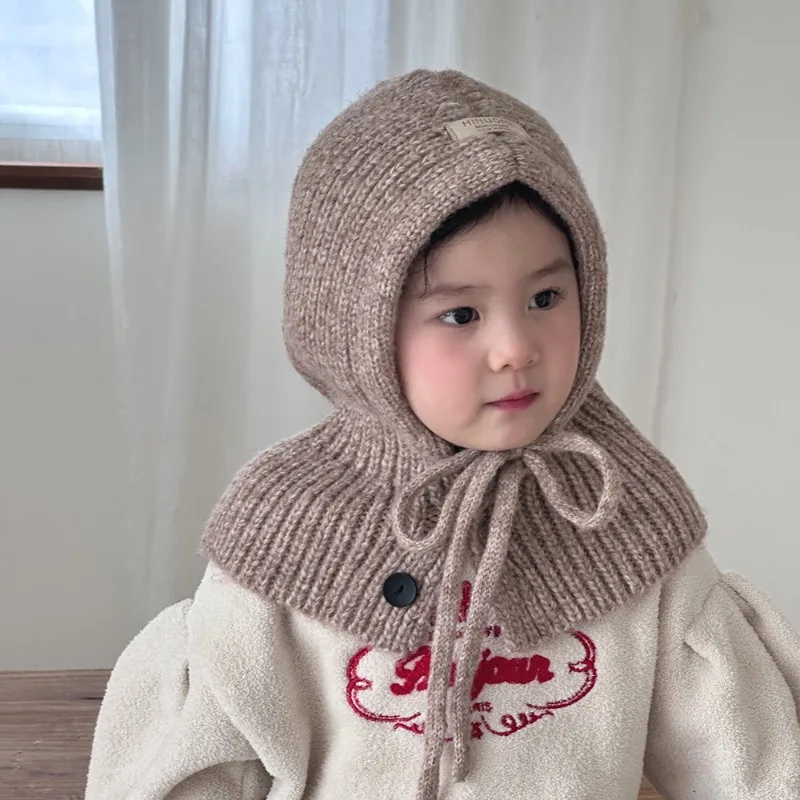 Gorro infantil coreano con protección de orejas y cuello - imagen 3