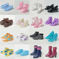 Zapatos 1/6 para muñecas: botas de tacón alto y sandalias
