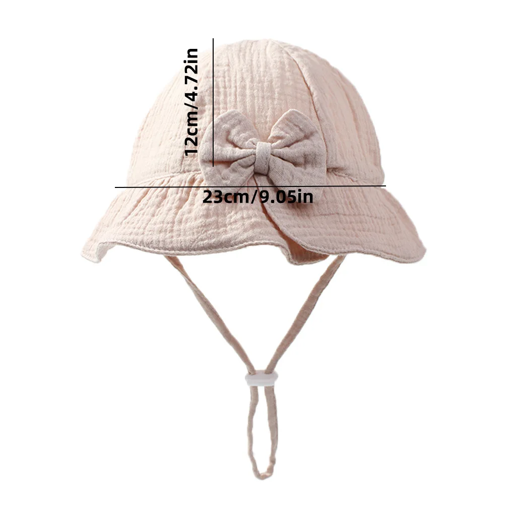 Gorro princesa de bebé en algodón y muselina con lazo ajustable - imagen 4