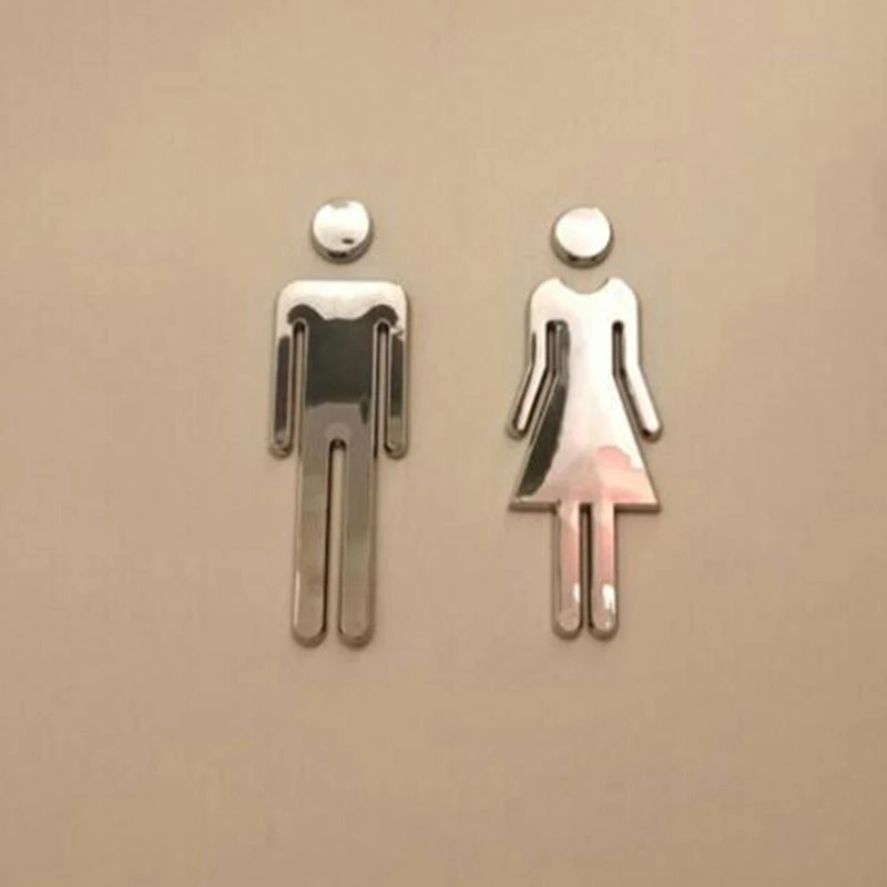 Letrero decorativo 3D con espejo acrílico para puerta infantil