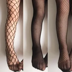 Pantimedias malla negra estilo moderno tendencia niños niñas