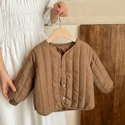 Chaqueta de plumón ligera con cuello redondo cálida para invierno