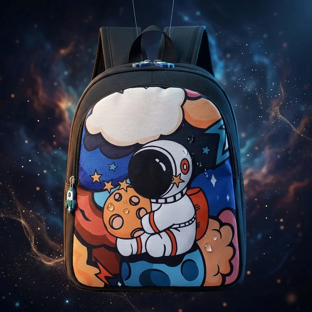 Mochila infantil impermeable de astronauta 3D con gran capacidad