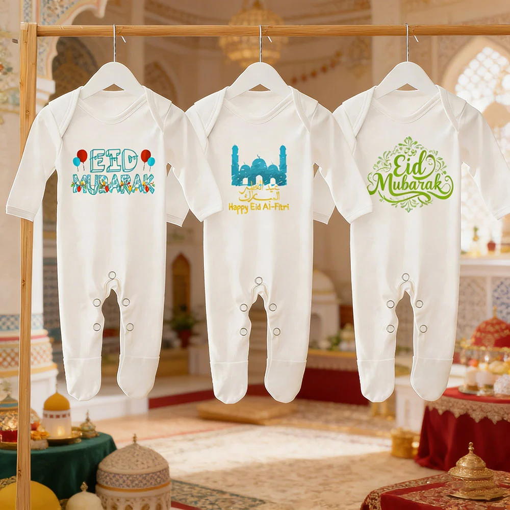 Body de bebé manga corta islámico para Ramadán y Eid - imagen 5
