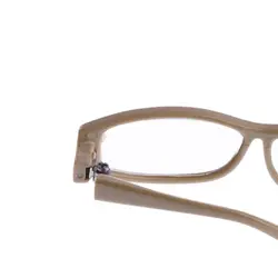 Gafas de muñeca con montura cuadrada beige para juego y colección