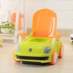 Orinal de viaje para niños 0-5 años, estilo coche, color caramelo