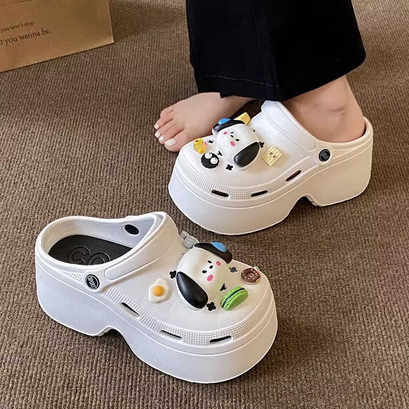 Sandalias de cuña de verano con suela gruesa y motivos de perro - imagen 2