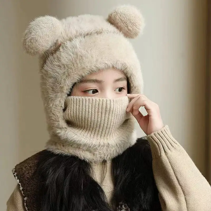 Gorro térmico de invierno con bufanda y orejeras para niños