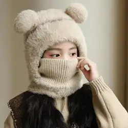 Gorro térmico de invierno con bufanda y orejeras para niños