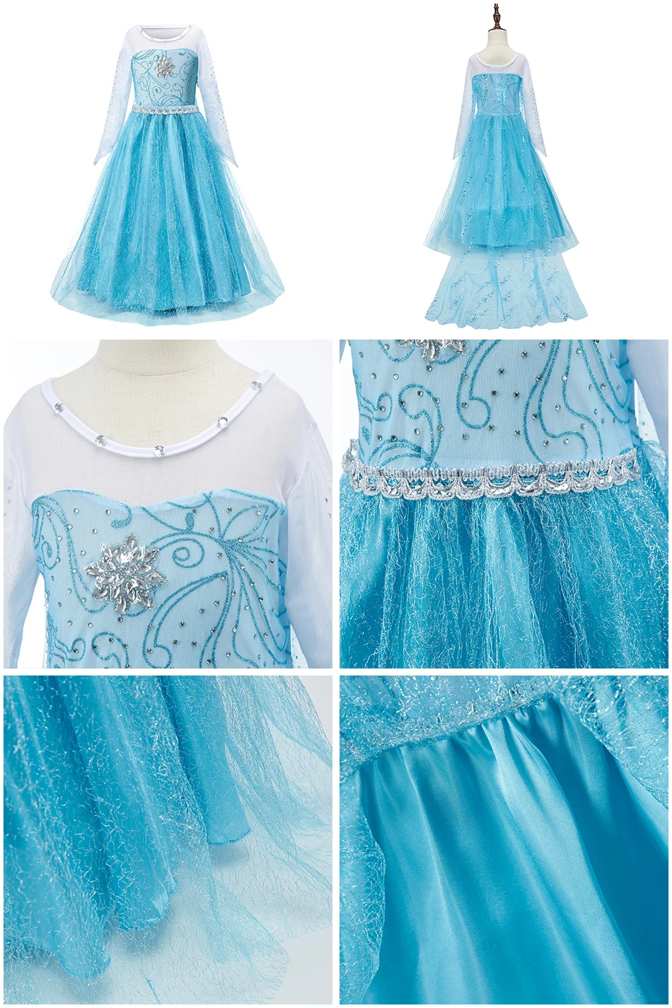 Colores disponibles del vestido de princesa