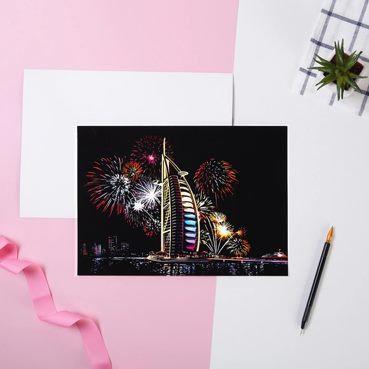 Kit papel para raspar A4 paisajes del mundo – Manualidades para niños - imagen 5
