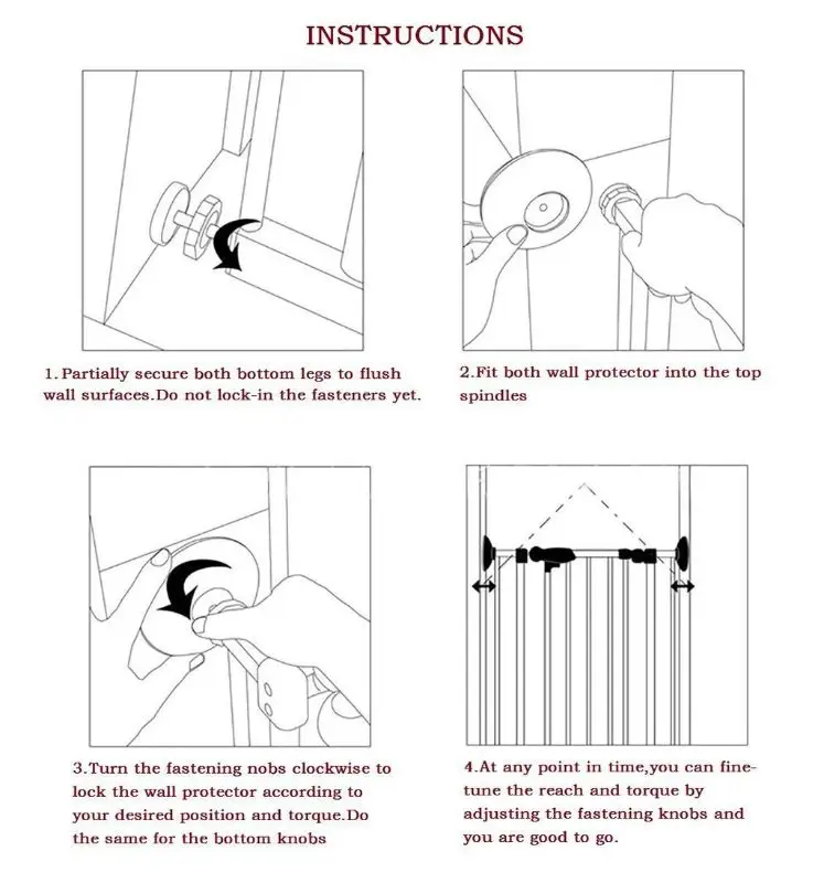 Kit de tornillos de acero para barrera de seguridad infantil - imagen 2