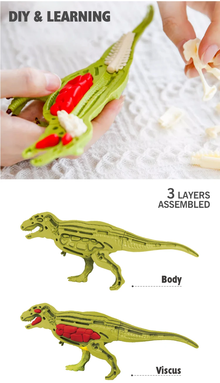 Detalle del acabado del dinosaurio