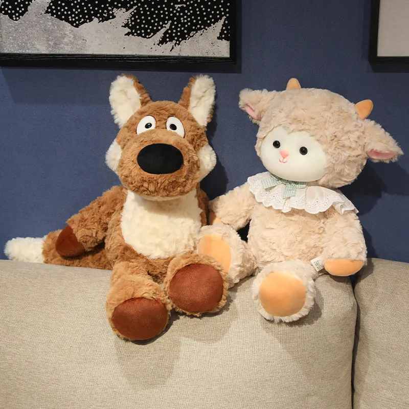 Peluche de lobo sentado suave y acogedor para regalo infantil - imagen 3
