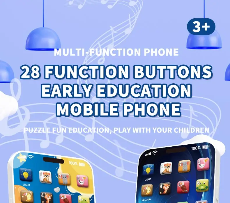 Juguete musical infantil con forma de teléfono