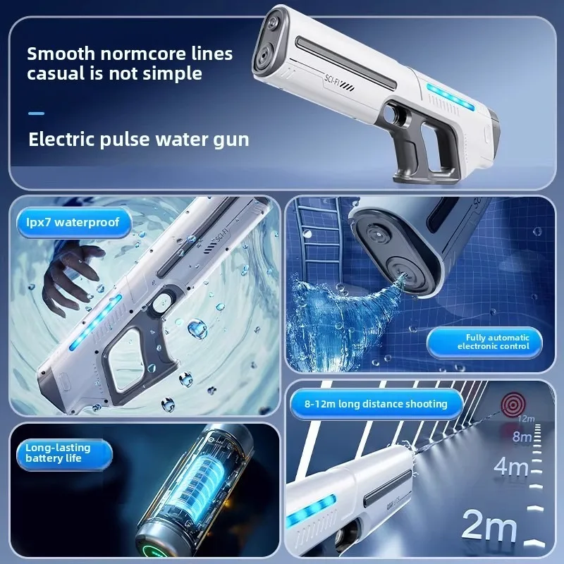 Pistola de agua infantil automática con gran capacidad para verano - imagen 4