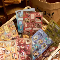 Pegatinas retro decorativas para niños en libro diario, regalo
