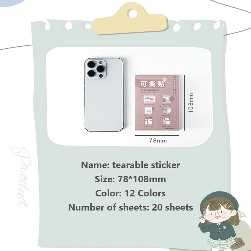 Notas adhesivas estilo kawaii para niños – Colores vivos para organizar - imagen 5