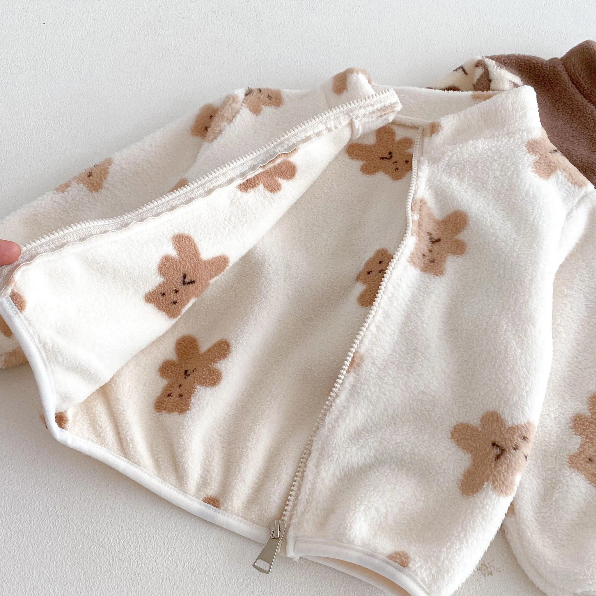 Chaqueta de felpa estilo abrigo infantil