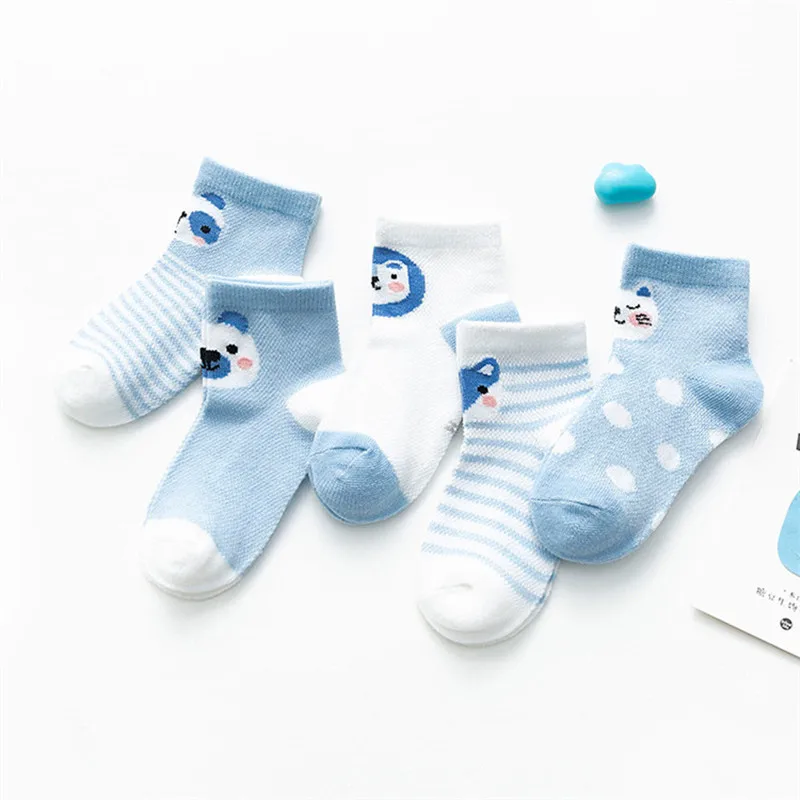 Calcetines de malla finos para recién nacido con dibujos animados