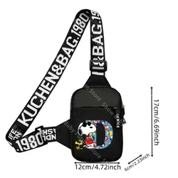 Bolso bandolera Snoopy estampado mini para teléfono unisex casual