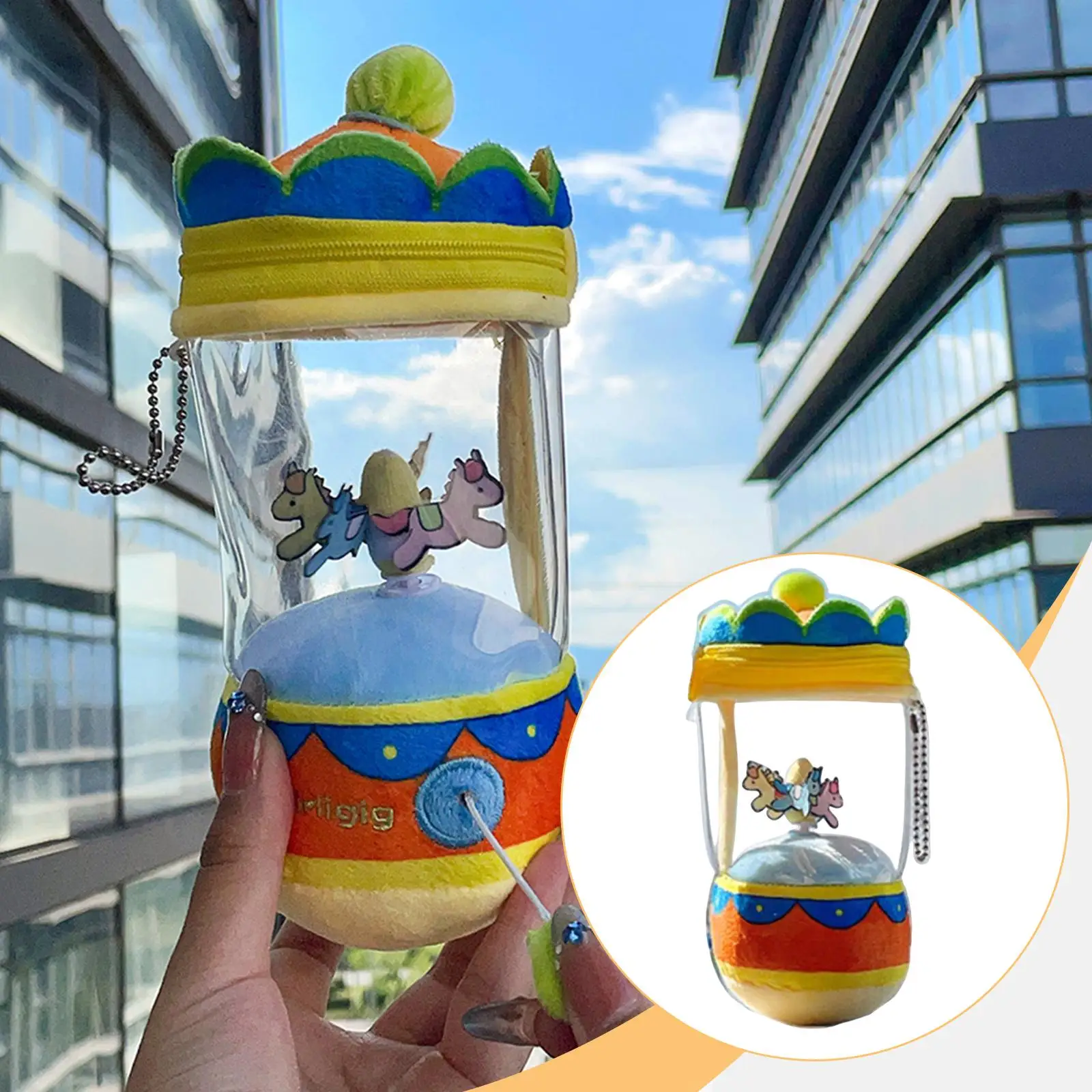 Peluche giratorio con cordón para carrito y bolso, caballo - imagen 5