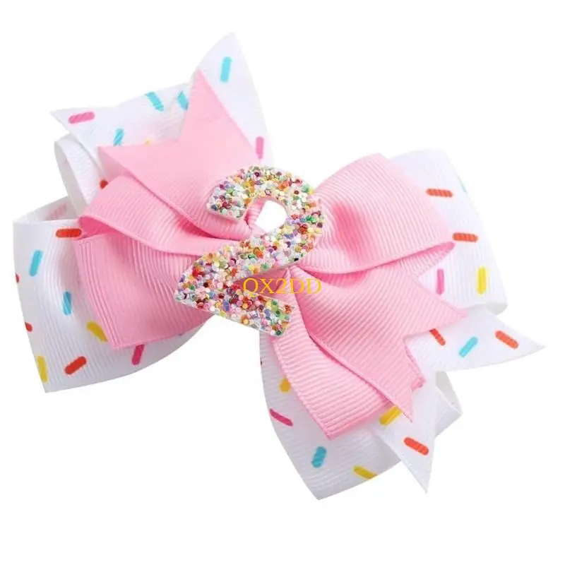 Diadema infantil rosa con lazo para niña