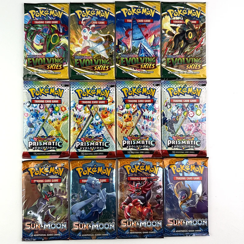 Cartas coleccionables Pokémon en formato de sobre
