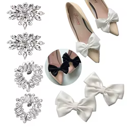 Clips para zapatos de tacón alto con diamantes de imitación novia