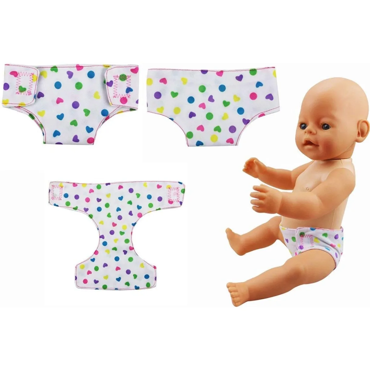 Pañales para muñecas con accesorios – Set de juego completo