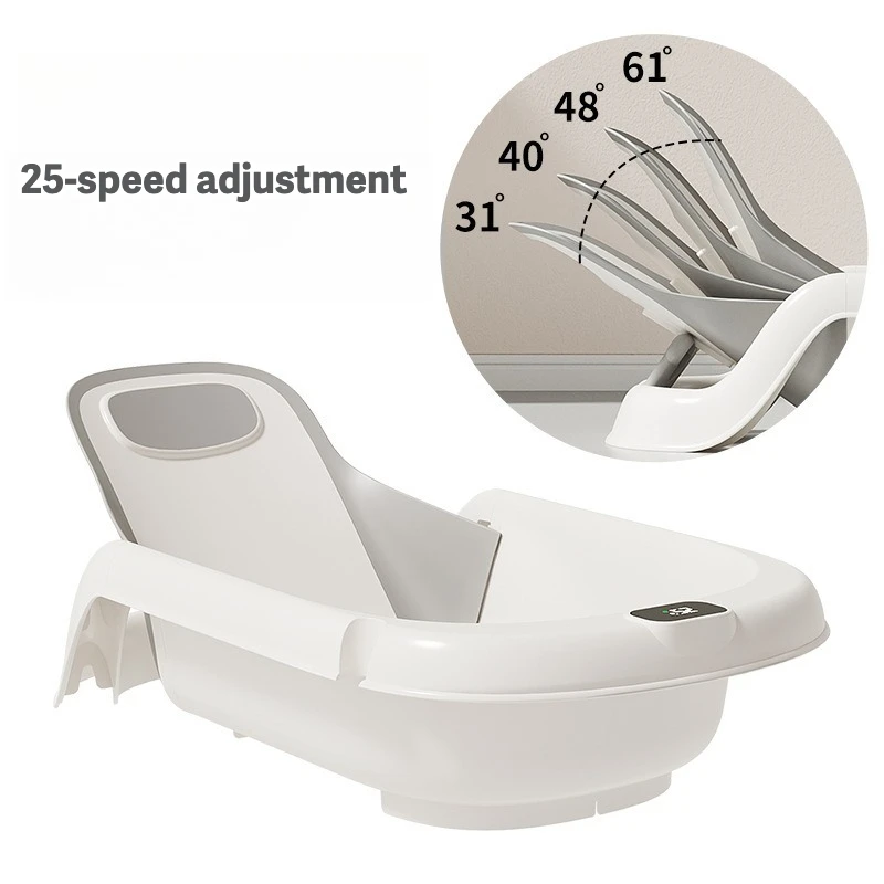 Bañera de bebé plegable con asiento reclinable antideslizante - imagen 2