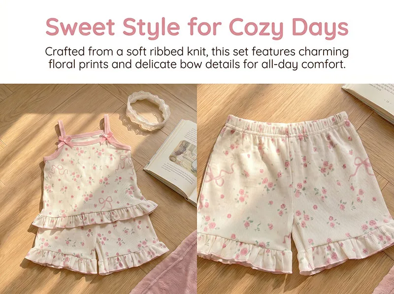 Camisola floral de verano para niña