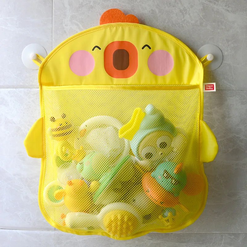 QWZ Bolsa de malla para juguetes de baño con ventosa - pato animado