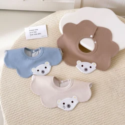 Baberos para recién nacidos giratorios impermeables de algodón