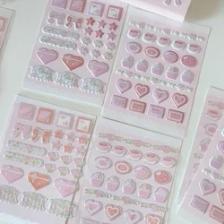 Pegatinas de espuma con corazones y lazos para álbumes y recortes