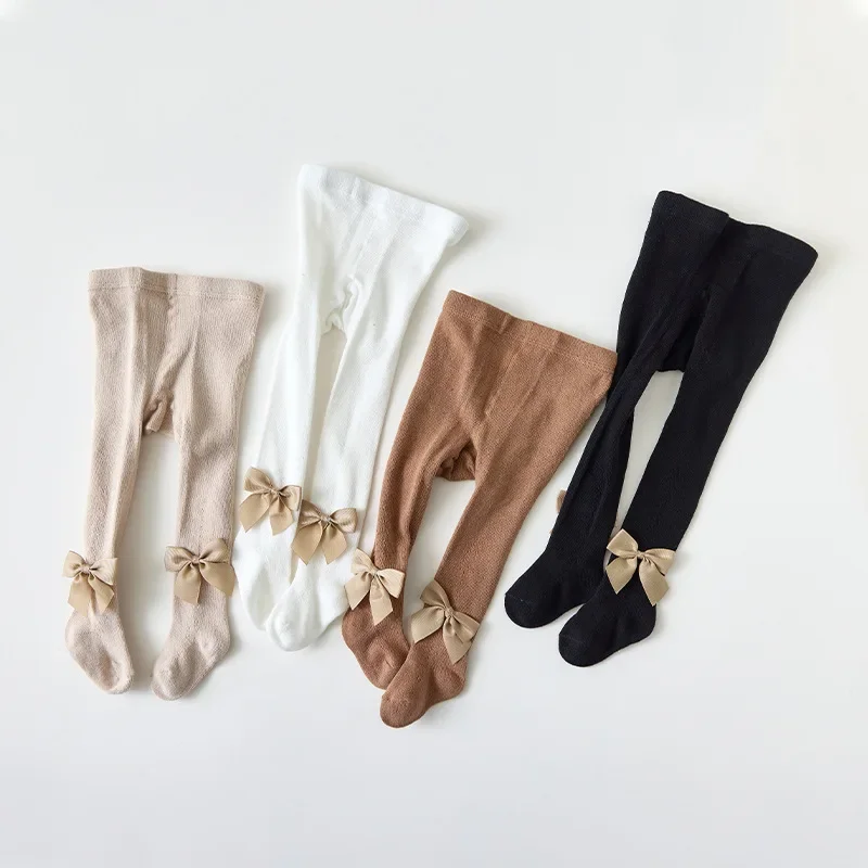 Pantimedias con lazo para niña – Medias retro transpirables