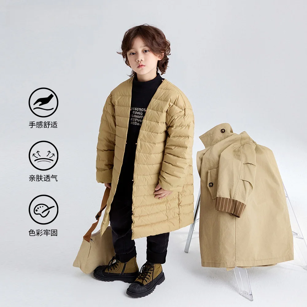 Abrigo de invierno para niños de algodón cortavientos doble botón - imagen 4