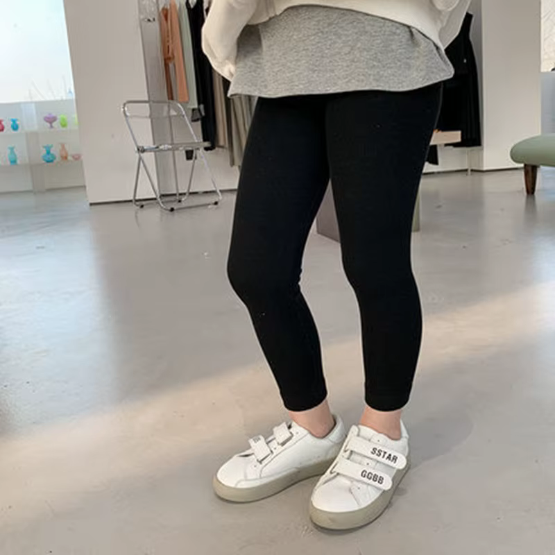 Leggings elásticos lisos estilo coreano para niña en otoño y primavera - imagen 3