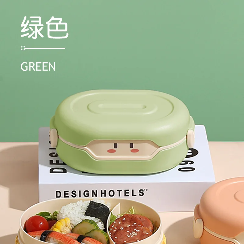 Fiambrera bento infantil con divisores – Apta microondas - imagen 4