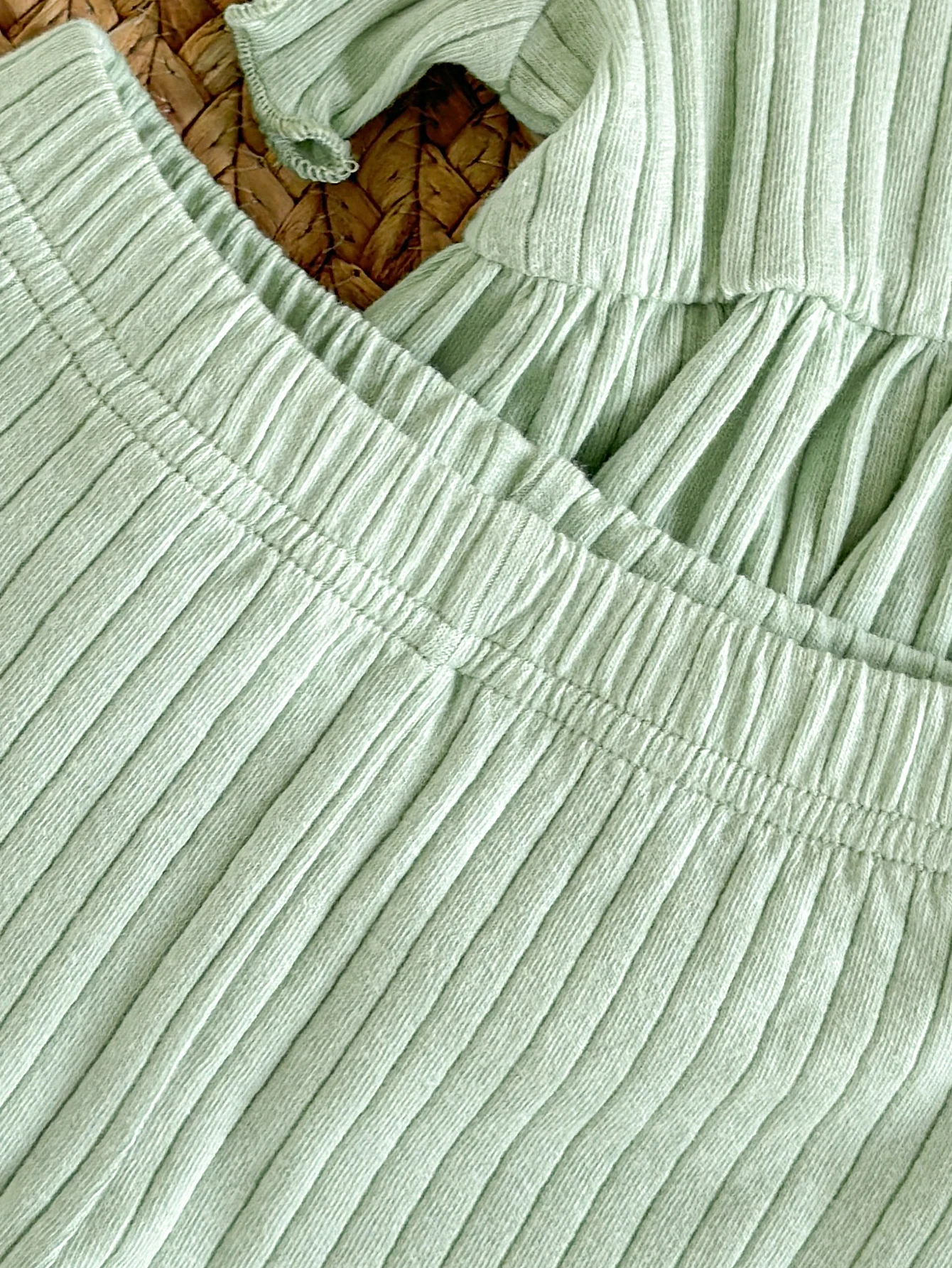 Conjunto verde manga corta bebé niña – Algodón suave, 0-9 meses - imagen 3