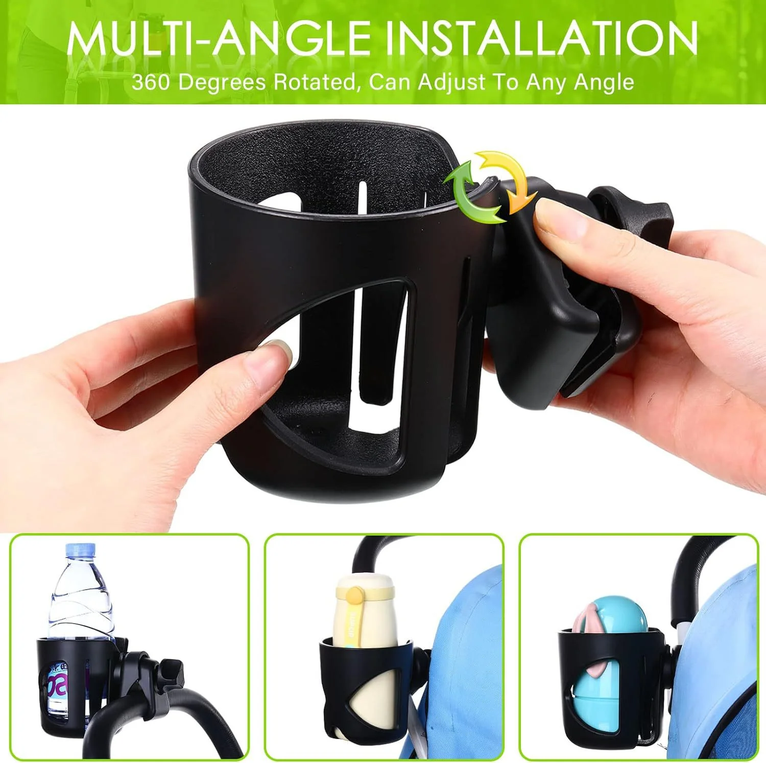 Portavasos para moto con clip giratorio sujetabotellas - imagen 5