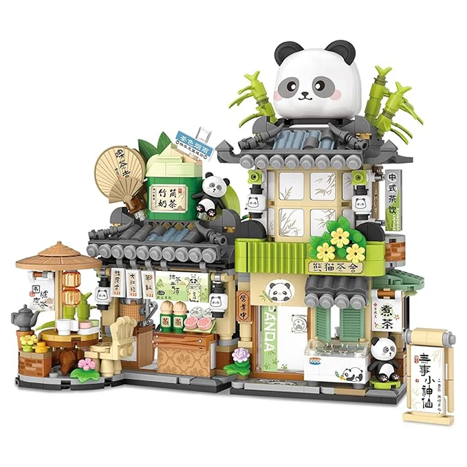 Set bloques de construcción Panda Tea House urbano plegable - imagen 5