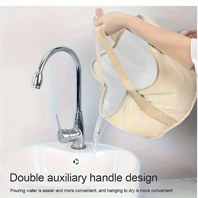 Bañera plegable portátil con asas para viaje y hogar