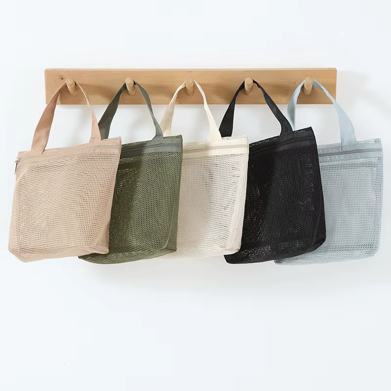 Bolso organizador de cosméticos de viaje con malla y cremallera - imagen 4